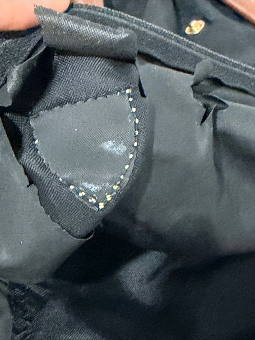 Longchamp Le Pliage Black Tote with Brown Trim - Picture 6 of 15